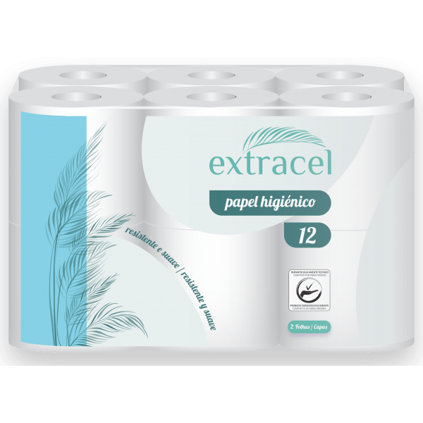 Papel higiénico 12 rolos